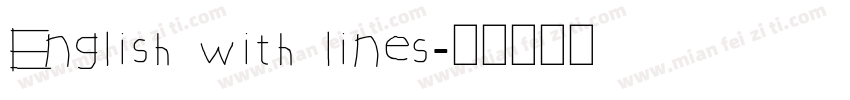 English with lines字体转换
